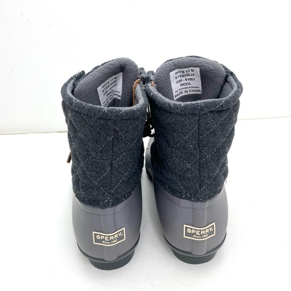 SPERRY Saltwater Wool Quarter Winter Ankle Duck Boot Gray Size 11 STS97562F - Picture 10 of 14